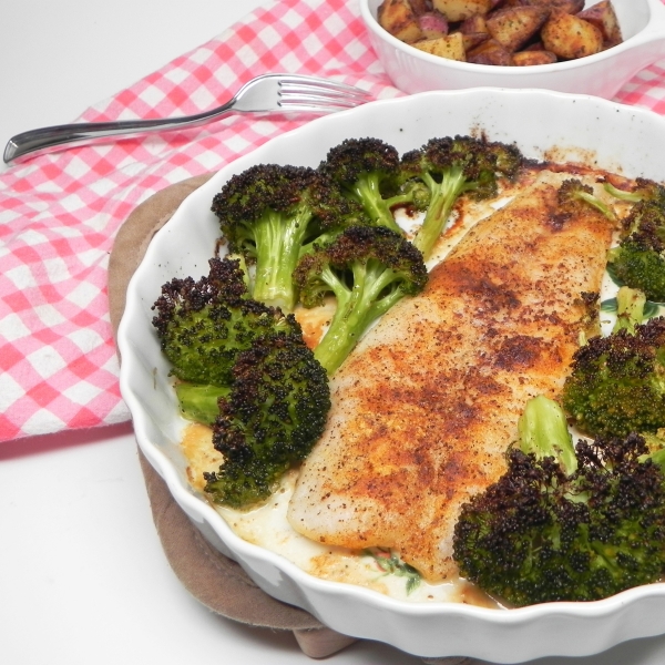Old Bay® Tilapia with Broccoli