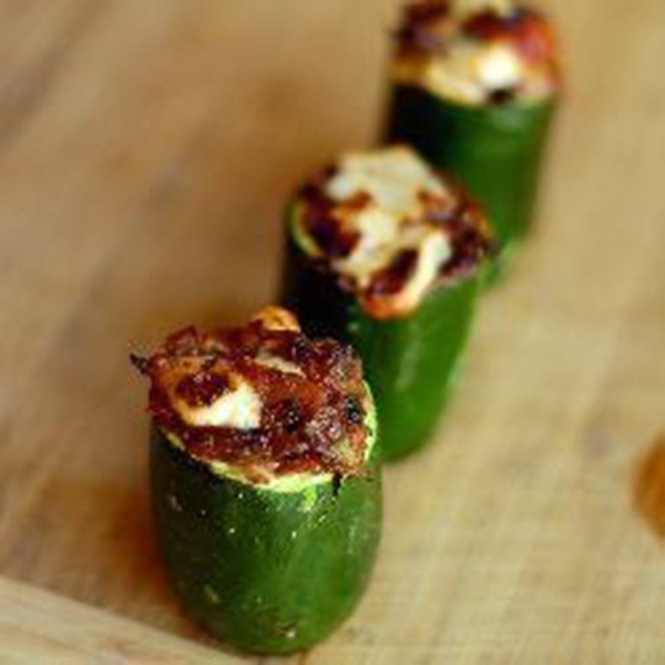 Stuffed Zucchini Cups with Goat Cheese