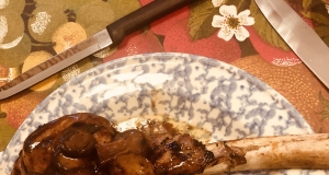 Veal Chop with Portabello Mushrooms