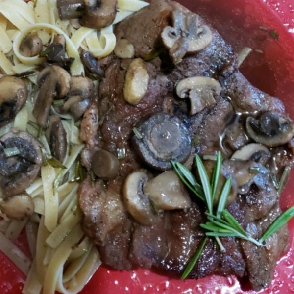 Veal Chop with Portabello Mushrooms