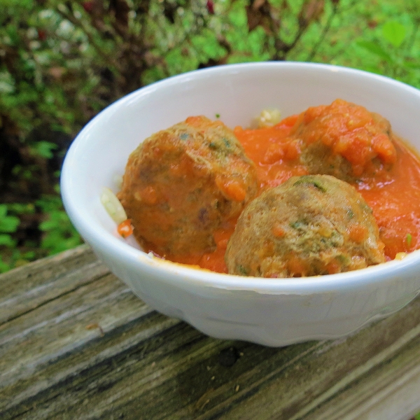 Thai Meatballs in a Tomato Coconut Curry Sauce