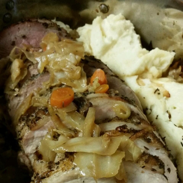 Overnight Pork Roast With Cabbage