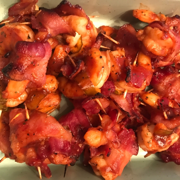 Bacon Wrapped Barbeque Shrimp