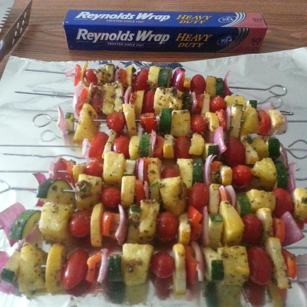 Grilled Fruit and Vegetable Kabobs