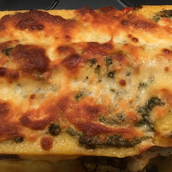 Pesto Polenta Lasagna