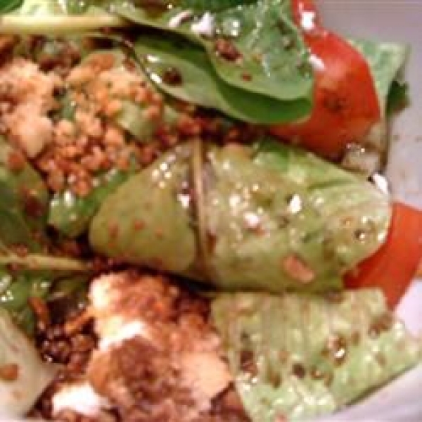 Spinach Salad with Baked Goat Cheese