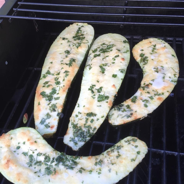 Grilled Garlic Parmesan Zucchini