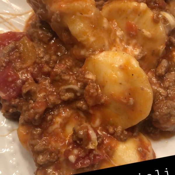 Beefy Baked Ravioli