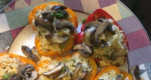 Orzo and Chicken Stuffed Peppers