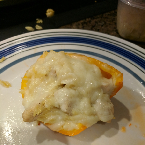 Orzo and Chicken Stuffed Peppers