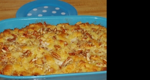 Bread Pudding Made with Cinnamon Rolls