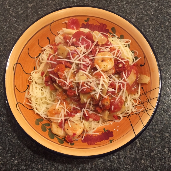 Shrimp Primavera with Sun-Dried Tomatoes