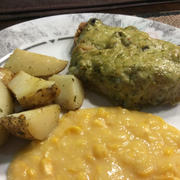 Pesto Baked Pork Chops