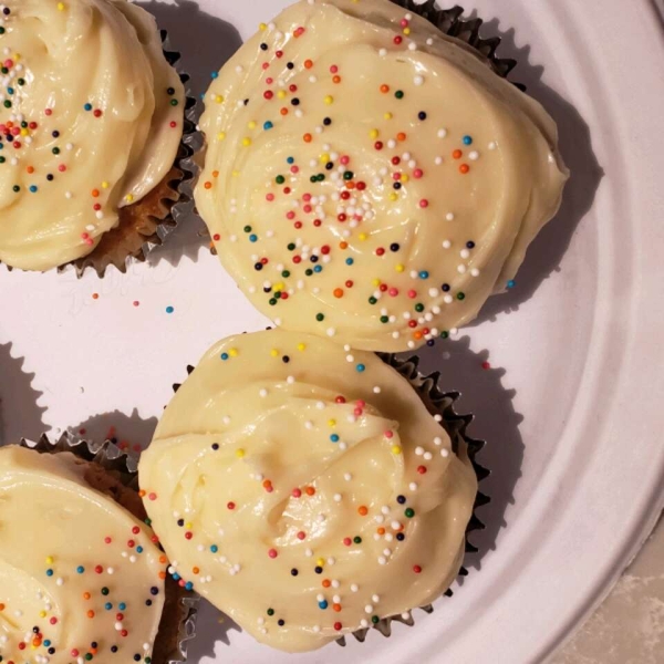 Carrot Cake Cupcakes with Lemon Cream Cheese Frosting