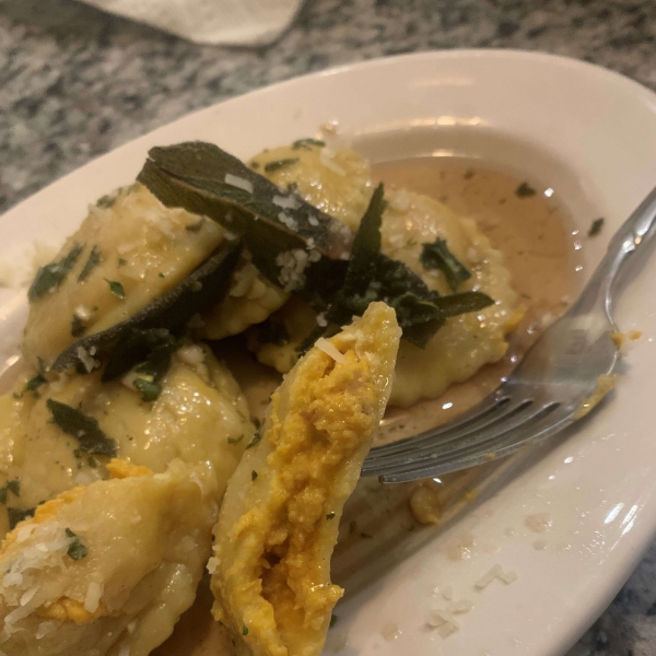 Butternut Squash Ravioli with Brown Butter Sauce