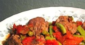 Nita's Lamb, Green Beans and Tomatoes