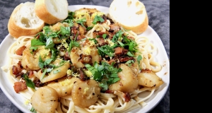 Linguini with Bacon and Scallops
