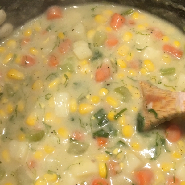 Chunky Corn Chowder (Vegan)