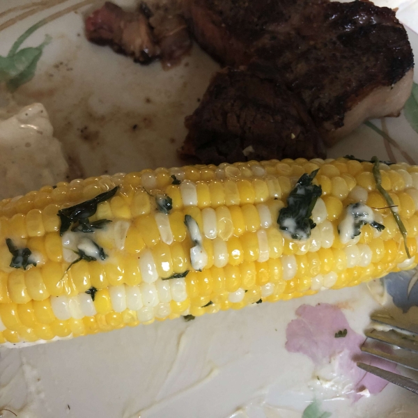 Grilled Corn with Cilantro Lime Butter