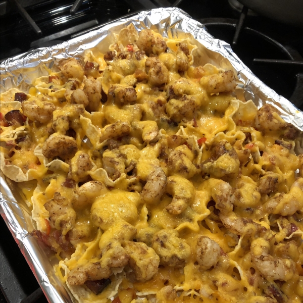 Cajun Shrimp and Andouille Nachos