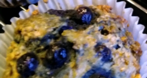 No-Sugar-Added Blueberry and Banana Wheat Muffins