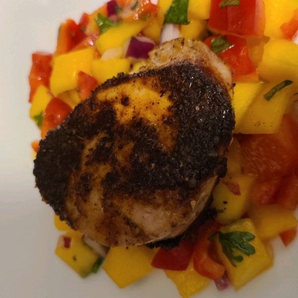 Blackened Tuna Steaks with Mango Salsa