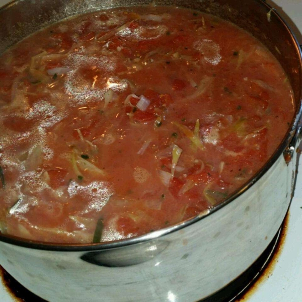 Rosemary Tomato Leek Soup