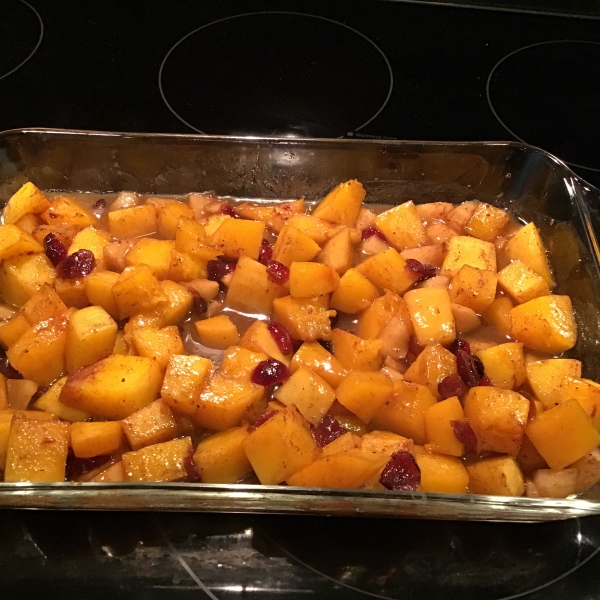 Butternut Squash with Apple and Cranberries