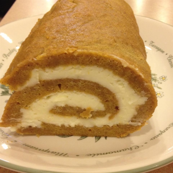 Pumpkin Roll with Cream Cheese Frosting
