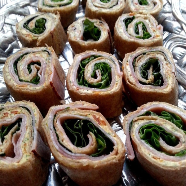 Ham and Fresh Basil Pinwheels