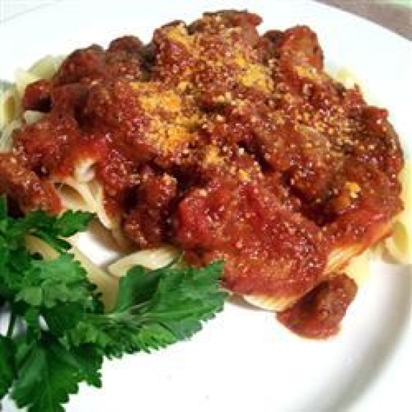 Pasta with Hot Sausage Sauce