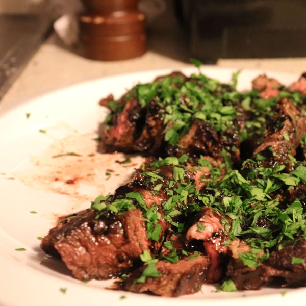 Flat Iron Steak with Balsamic Reduction