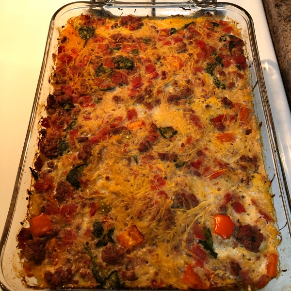 Spaghetti Squash Pie (Gluten Free and Dairy Free)