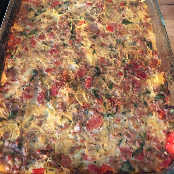 Spaghetti Squash Pie (Gluten Free and Dairy Free)