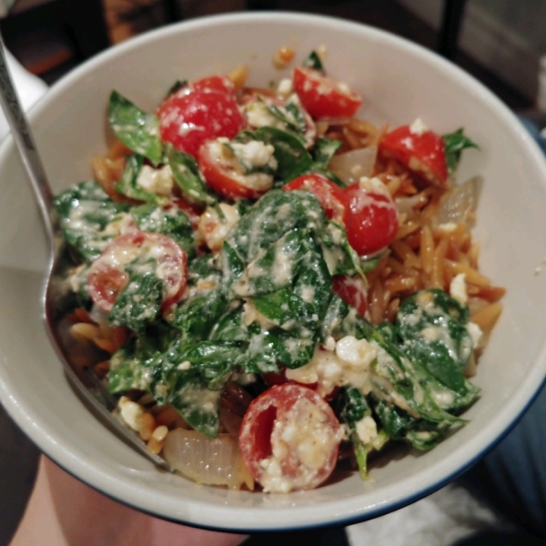 Orzo with Tomatoes, Basil, and Gorgonzola