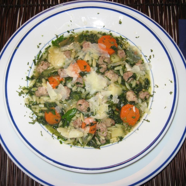 Italian Wedding Soup with Orzo