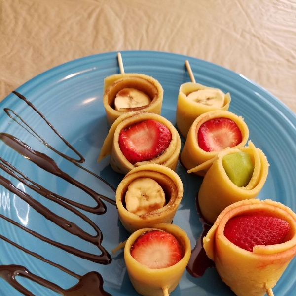 Fruit Crepe Kebabs