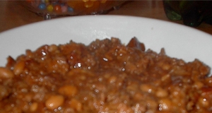 Slow Cooker Bean Casserole AKA Sweet Chili