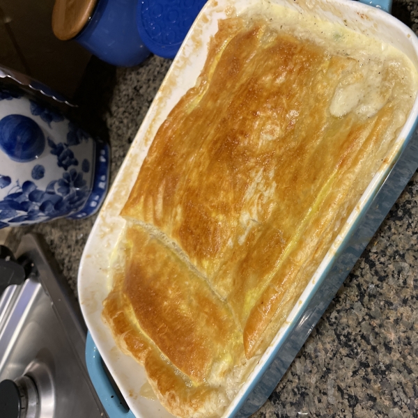 Puff Pastry Chicken and Leek Casserole