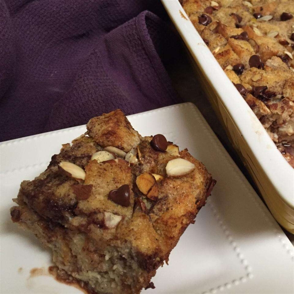 Chocolate Almond Bread Pudding