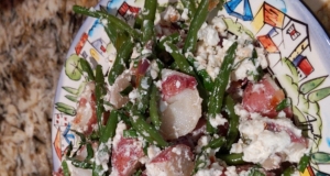 Warm Green Bean and Potato Salad with Goat Cheese