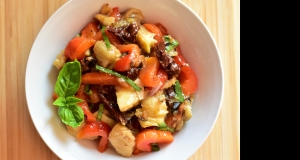Roasted Eggplant and Red Bell Pepper Salad