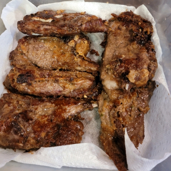 Marinated, Breaded Lamb Chops with Rosemary and Garlic