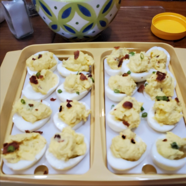 Potato Salad Deviled Eggs