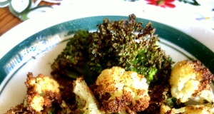 Air Fryer Roasted Broccoli and Cauliflower