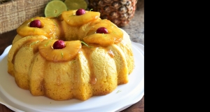 Pineapple-Lime Impossible Cake