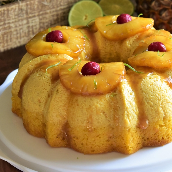 Pineapple-Lime Impossible Cake