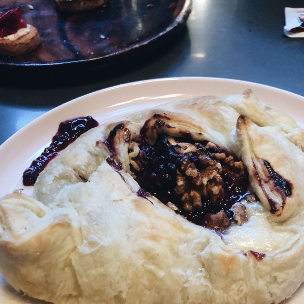 Raspberry Walnut Baked Brie
