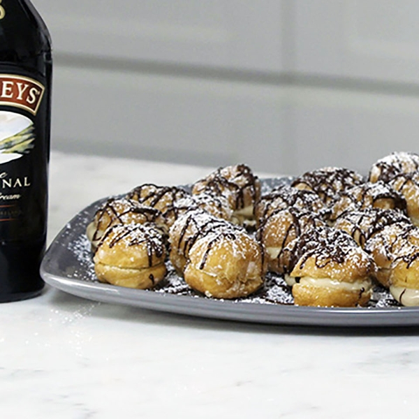 Baileys Irish-Coffee Doughnut Profiteroles