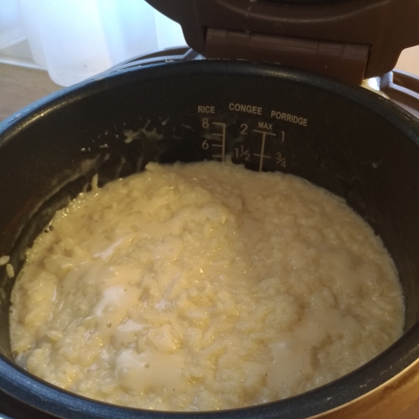 Rice Cooker Rice Pudding